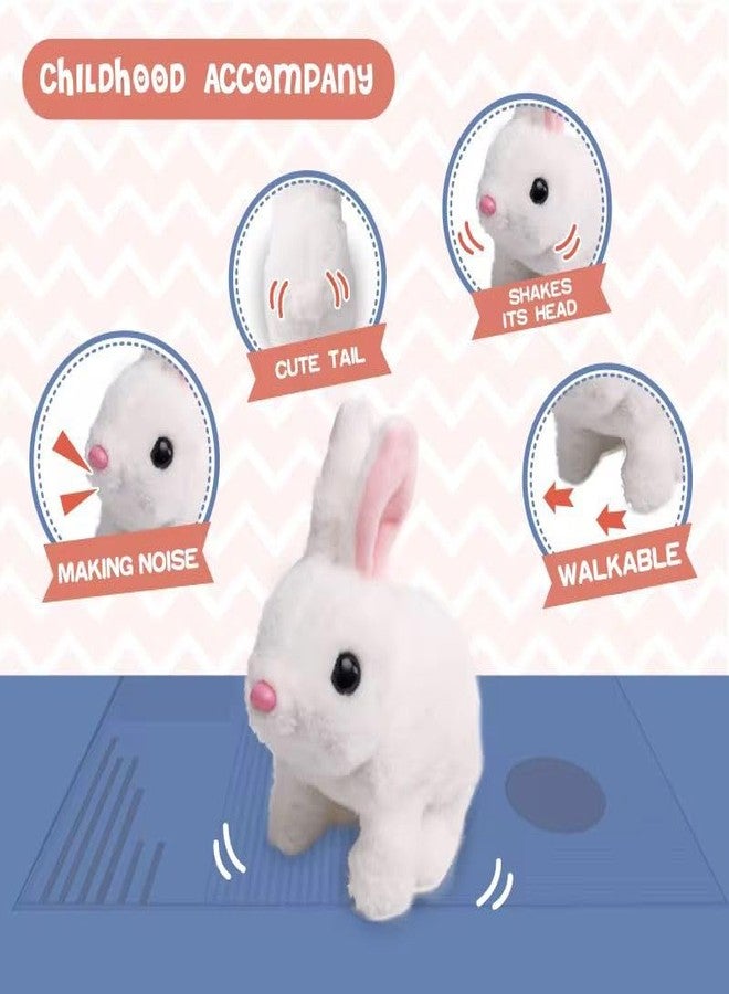 SUNBEET Hopping Walking Bunny Toy with Sounds, Jumping Rabbit Wiggling Ears, Twitching Mouth and Nose, Educational Interactive Bunny Rabbit Toy for Baby Kids - Image 2